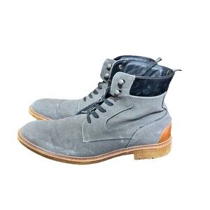 Restoration Roger Gray Canvas Lace-Up Ankle Boots Men’s 9M Casual Rugged Style